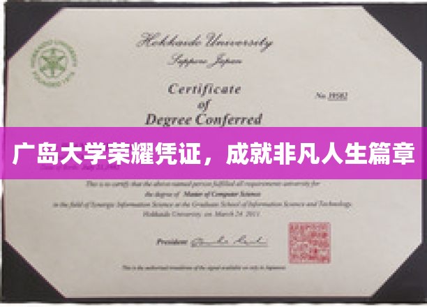 广岛大学荣耀凭证，开启非凡人生篇章