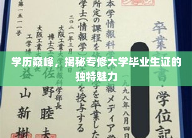 学历新高地，专修大学毕业生证如何引领职场新潮流