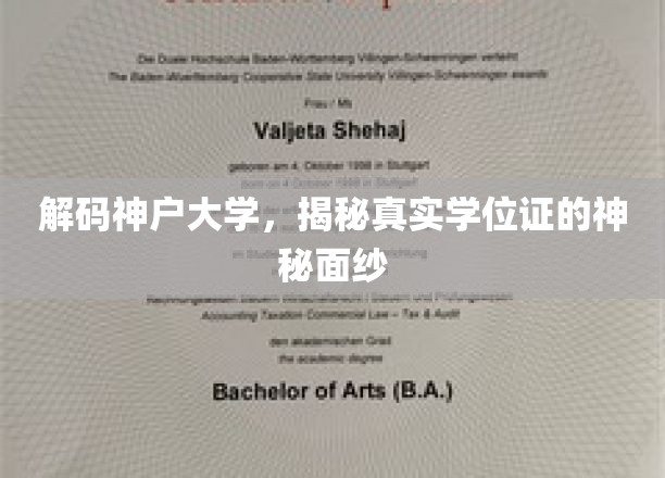 神户大学学位证之谜，揭开高等学府证书的神秘面纱