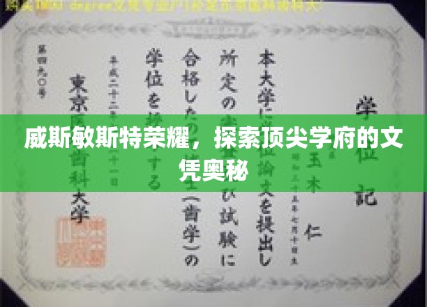 威斯敏斯特荣耀，揭秘顶尖学府的文凭奥秘