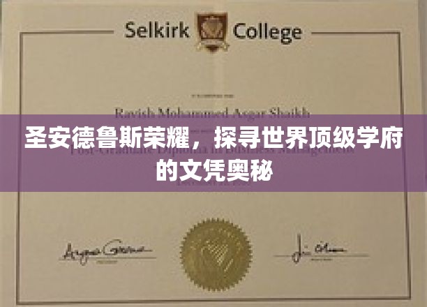 探寻圣安德鲁斯辉煌，揭秘顶级学府文凭的深层魅力