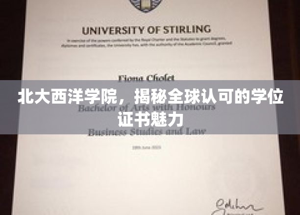 北大西洋学院，探寻国际认可的学位证书之非凡魅力
