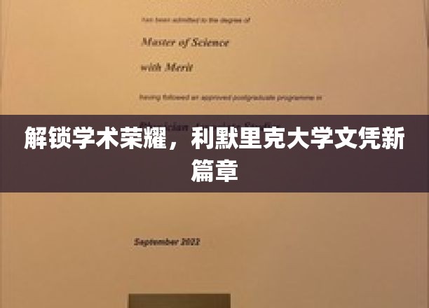 解锁学术荣耀，利默里克大学文凭新篇章