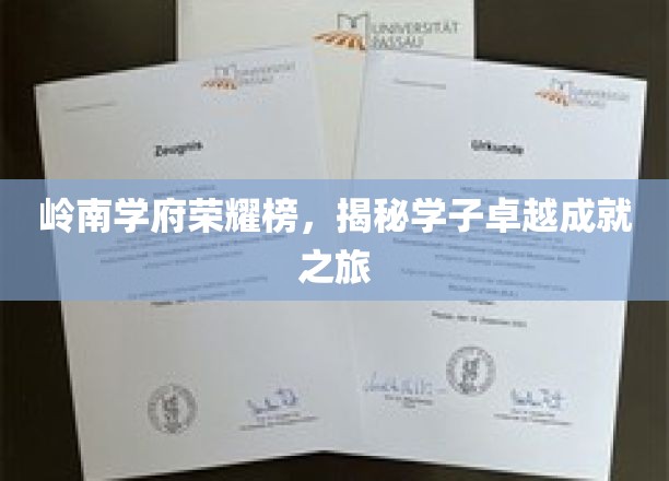 岭南名校风采录，探寻学子非凡成就的辉煌足迹
