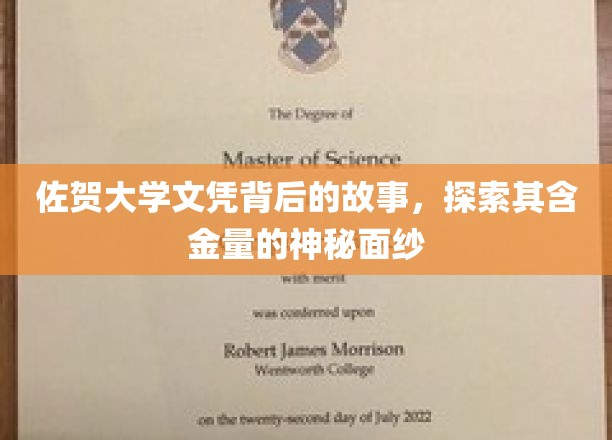 揭开佐贺大学文凭背后的故事，探寻其价值内涵的神秘面纱