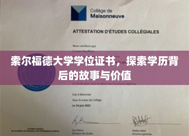 索尔福德大学学位证书，探索学历背后的故事与价值