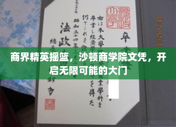 商界璀璨之星，沙顿商学院文凭，开启梦想无限之旅