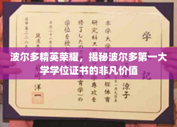 波尔多顶级学府荣耀证书，揭秘学位背后的非凡魅力