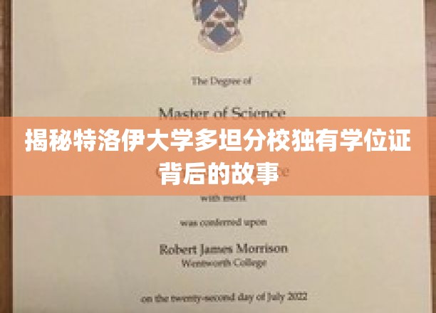 探寻特洛伊大学多坦分校神秘学位证背后的传奇印记