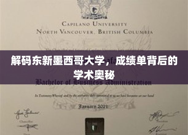 探寻东新墨西哥大学，成绩单背后的学术传奇
