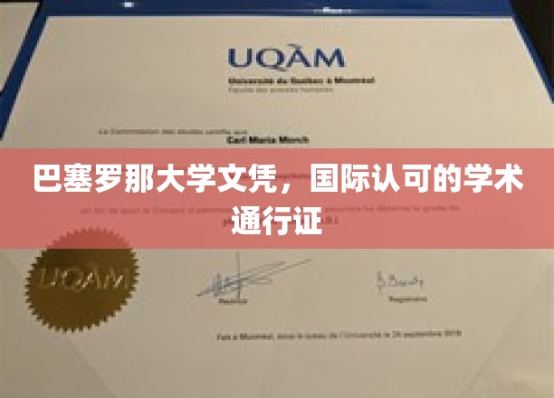 全球通行无阻，巴塞罗那大学文凭，开启国际学术之旅