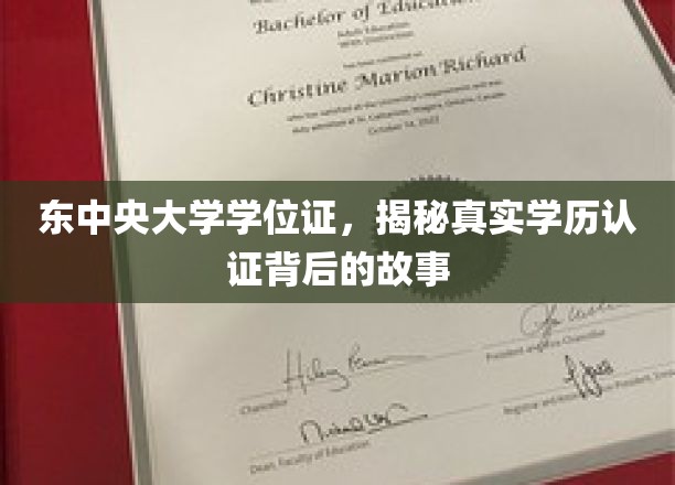 东中央大学学位证探秘，学历认证背后的真实面貌
