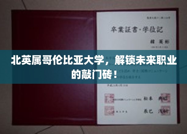 北英属哥伦比亚大学，解锁未来职业的敲门砖！