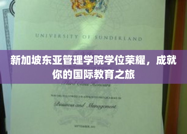 跨越国界，东亚管理学院助你荣耀启航国际学位之旅
