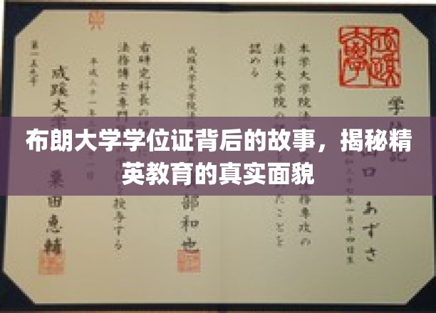 布朗大学学位证背后的传奇，一窥精英教育的神秘面纱