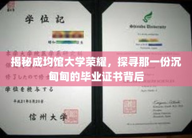 成均馆大学荣耀揭秘，毕业证书背后的故事与荣耀