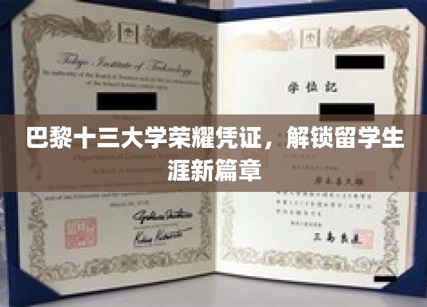 巴黎十三大学荣耀启航，留学生活新纪元绽放