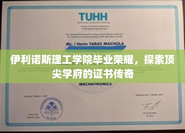 伊利诺斯理工精英梦工厂，揭秘顶尖学府的荣耀证书之旅
