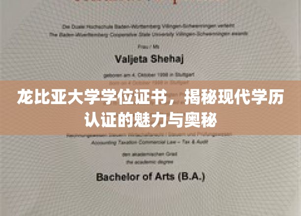 解锁学历认证的奇幻之旅，龙比亚大学学位证书背后的故事