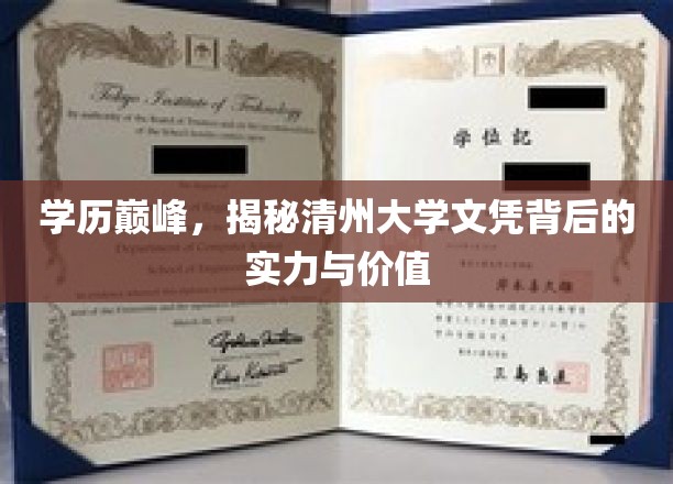 清州大学文凭，解码学历巅峰的实力与价值内涵