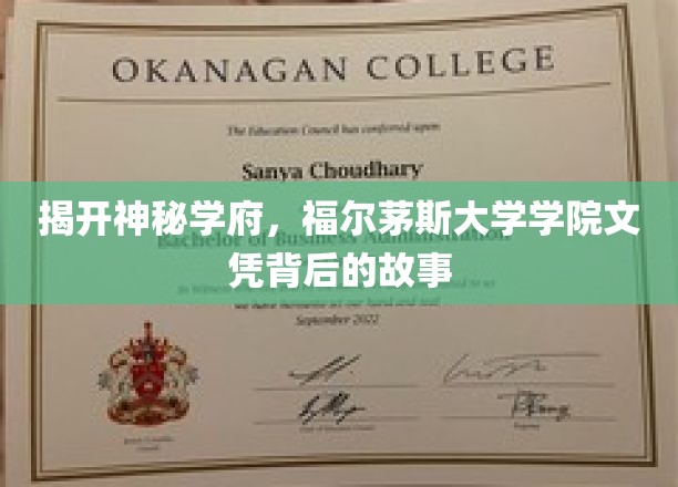 揭开神秘学府，福尔茅斯大学学院文凭背后的故事