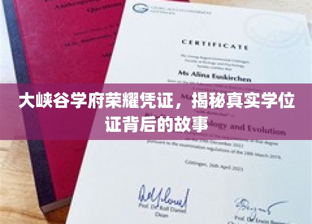 大峡谷学府荣耀证之谜，一纸学位证背后的传奇历程