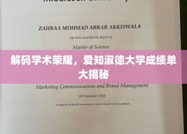 揭开学术巅峰之谜，爱知淑德大学成绩单背后的故事