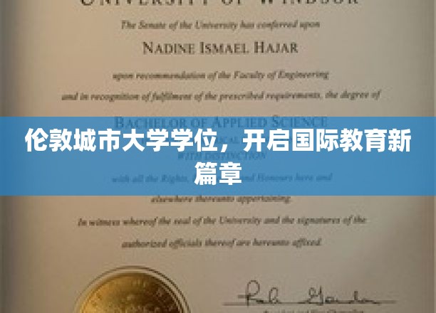 伦敦城市大学学位，开启国际教育新篇章
