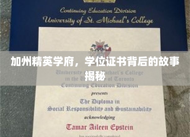 加州精英学府，学位证书背后的故事揭秘