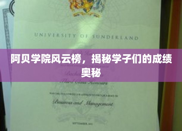 阿贝学院风云录，解码学霸们的成绩传奇