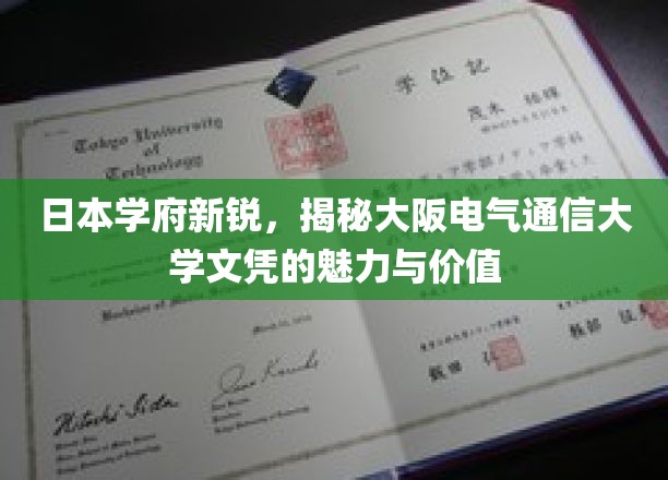 探索大阪电气通信大学，文凭背后的独特魅力和价值