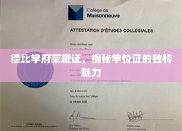 学位荣耀映德比，探寻证书非凡风采