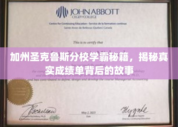 解码加州圣克鲁斯学霸之路，揭秘学霸成绩单背后的非凡经历