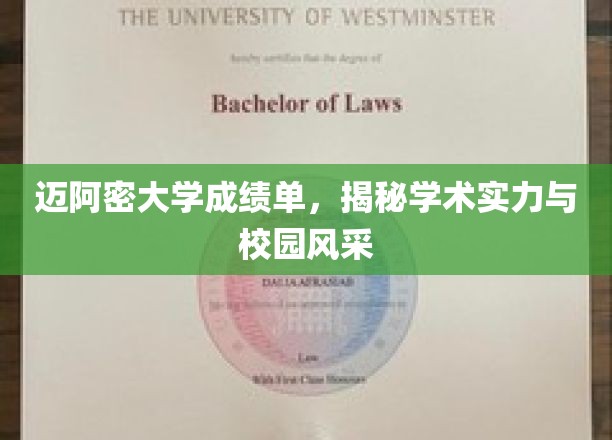 迈阿密大学风采揭秘，一纸成绩单展现学术实力与校园魅力