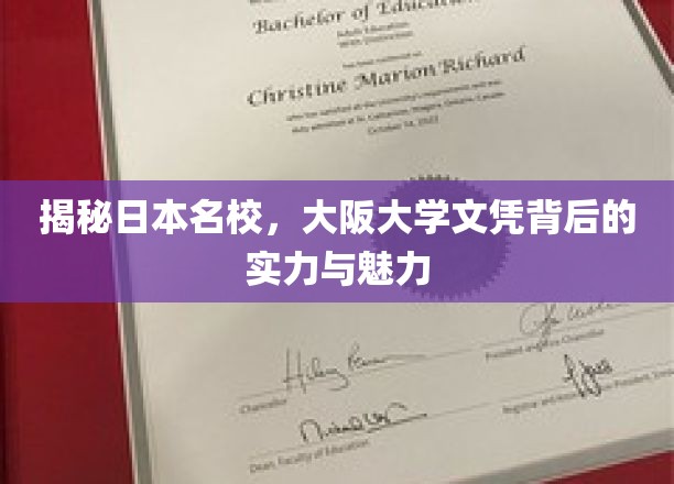 深入剖析日本名校：大阪大学文凭背后的雄厚实力与独特魅力
