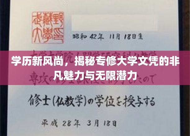 学历新潮流，探寻专修大学文凭的独特魅力与无限潜能