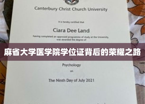 麻省大学医学院学位证背后的荣耀之路