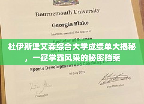 杜伊斯堡艾森学霸档案，揭秘顶尖学府的秘密成绩单