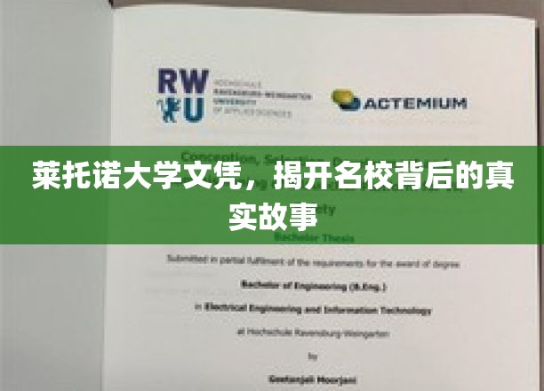 莱托诺大学文凭，揭示名校背后的真实风采
