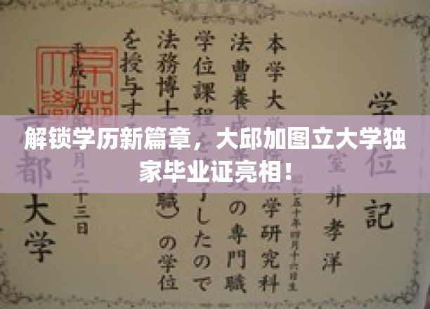 大邱加图立大学引领潮流，创新毕业证开启教育新视界