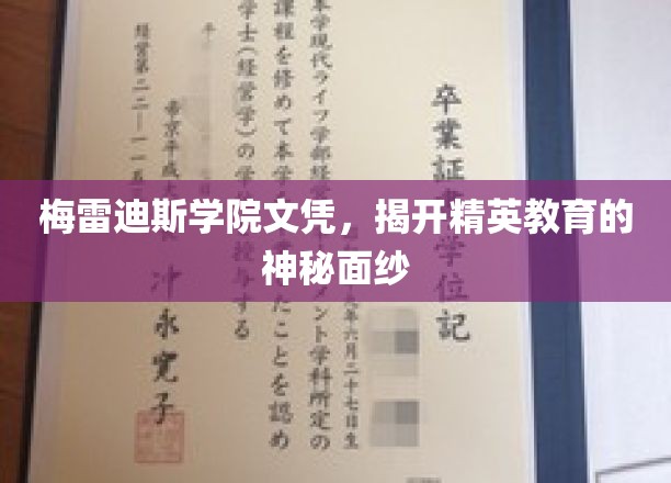 解码精英摇篮，梅雷迪斯学院文凭背后的教育奥秘