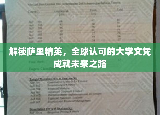 解锁萨里精英，全球认可的大学文凭成就未来之路