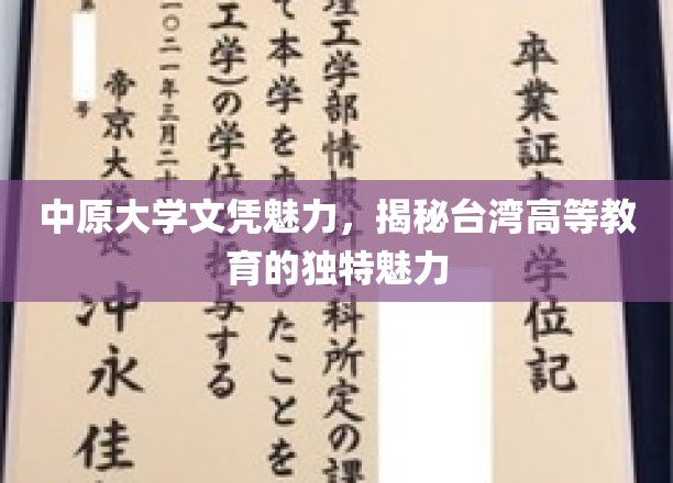 中原大学文凭的台岛风情，探寻台湾高等教育的非凡魅力