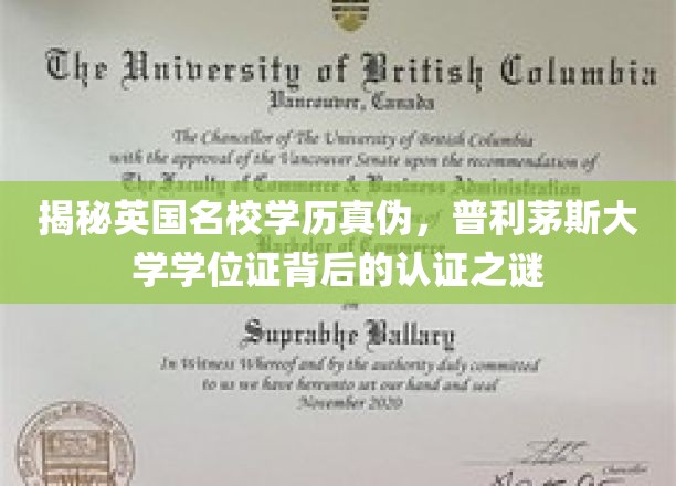 揭秘英国名校学历真伪，普利茅斯大学学位证背后的认证之谜