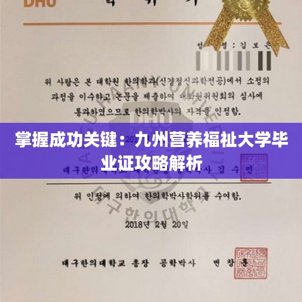 掌握成功关键：九州营养福祉大学毕业证攻略解析