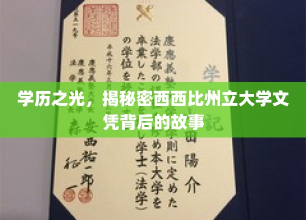 学历之光，揭秘密西西比州立大学文凭背后的故事