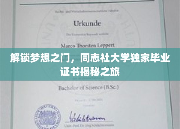 开启梦想钥匙，揭秘同志社大学独家毕业证书背后的故事