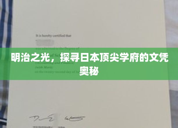 文凭秘境，揭秘明治时代日本精英教育的辉煌成果