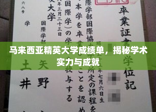 马来西亚精英大学成绩单，揭示学术实力与成就
