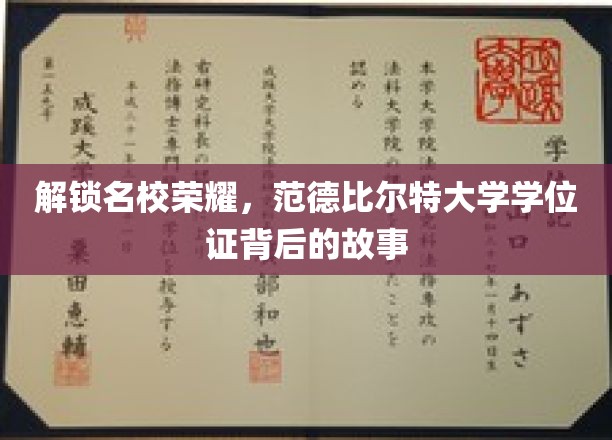 解锁名校荣耀，范德比尔特大学学位证背后的故事